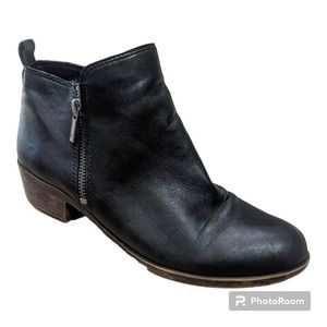 Lucky Brand LK-Basel Black Glove Nappa Women's Bootie Size 9 M Leather Boots